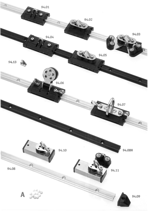 3/4″ Tracks/Recirculating Ball Bearing Travellers by Viadana Sail Care