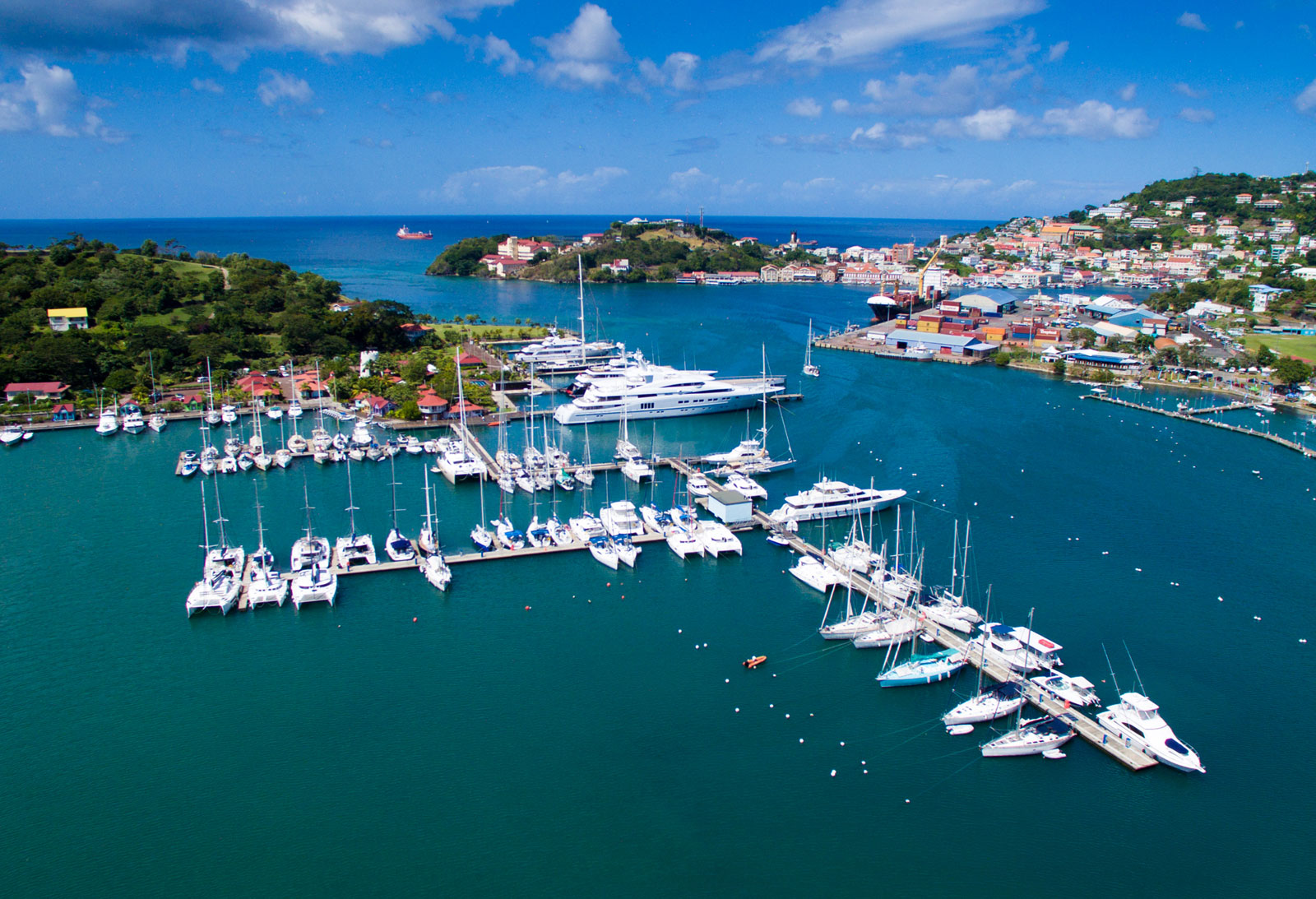 Port Louis Marina, Grenada location, yacht rentals, nearest airport