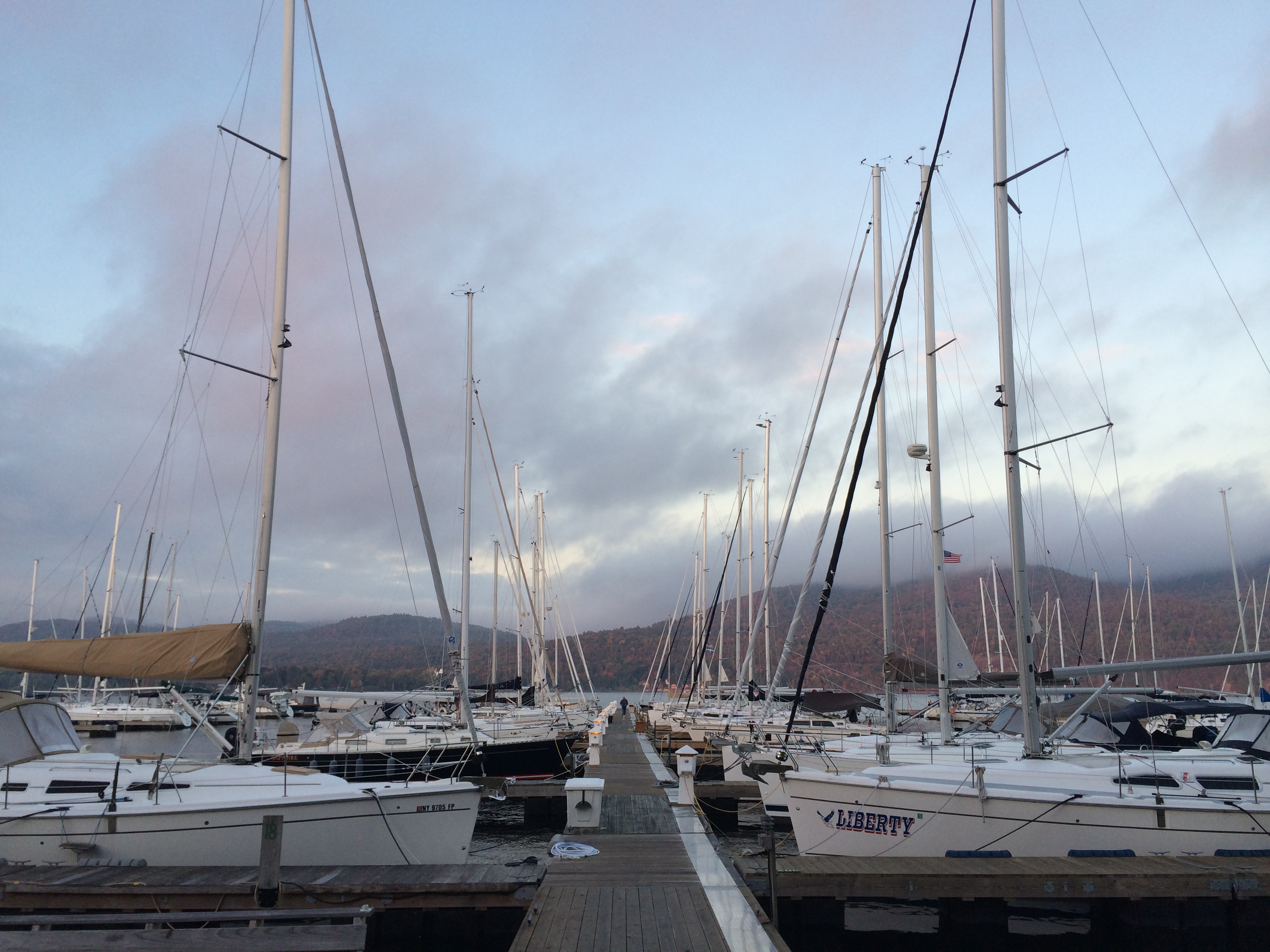 Early morning at Willsboro Bay Marina Sailing Errant