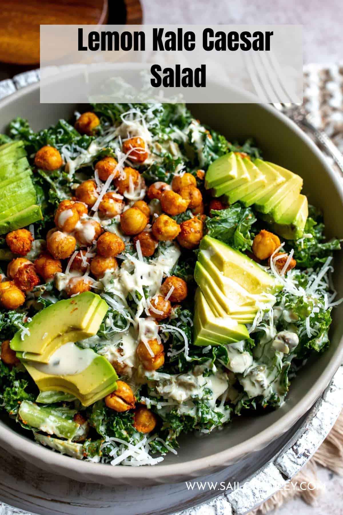 Lemon Kale Caesar Salad
