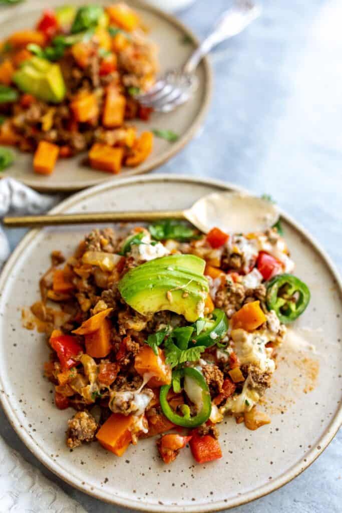 Ground Beef & Sweet Potato Southwest Skillet Sailor Bailey