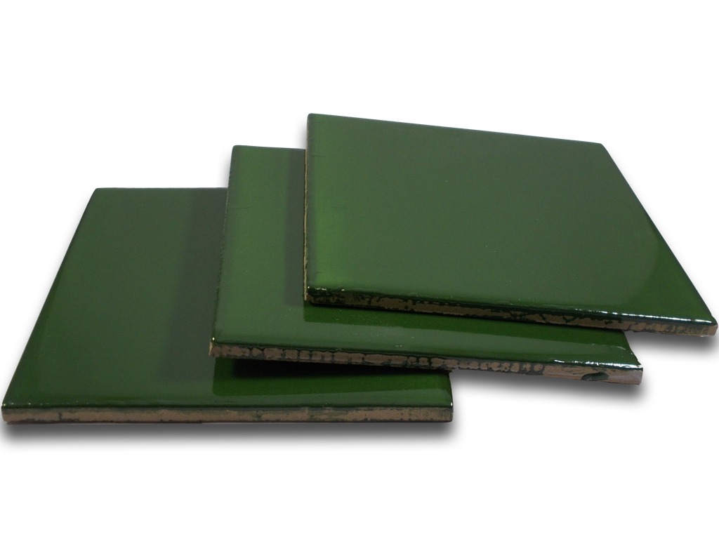 Ceramic Tile 4×4 Green Dark Sai Mosaic Art