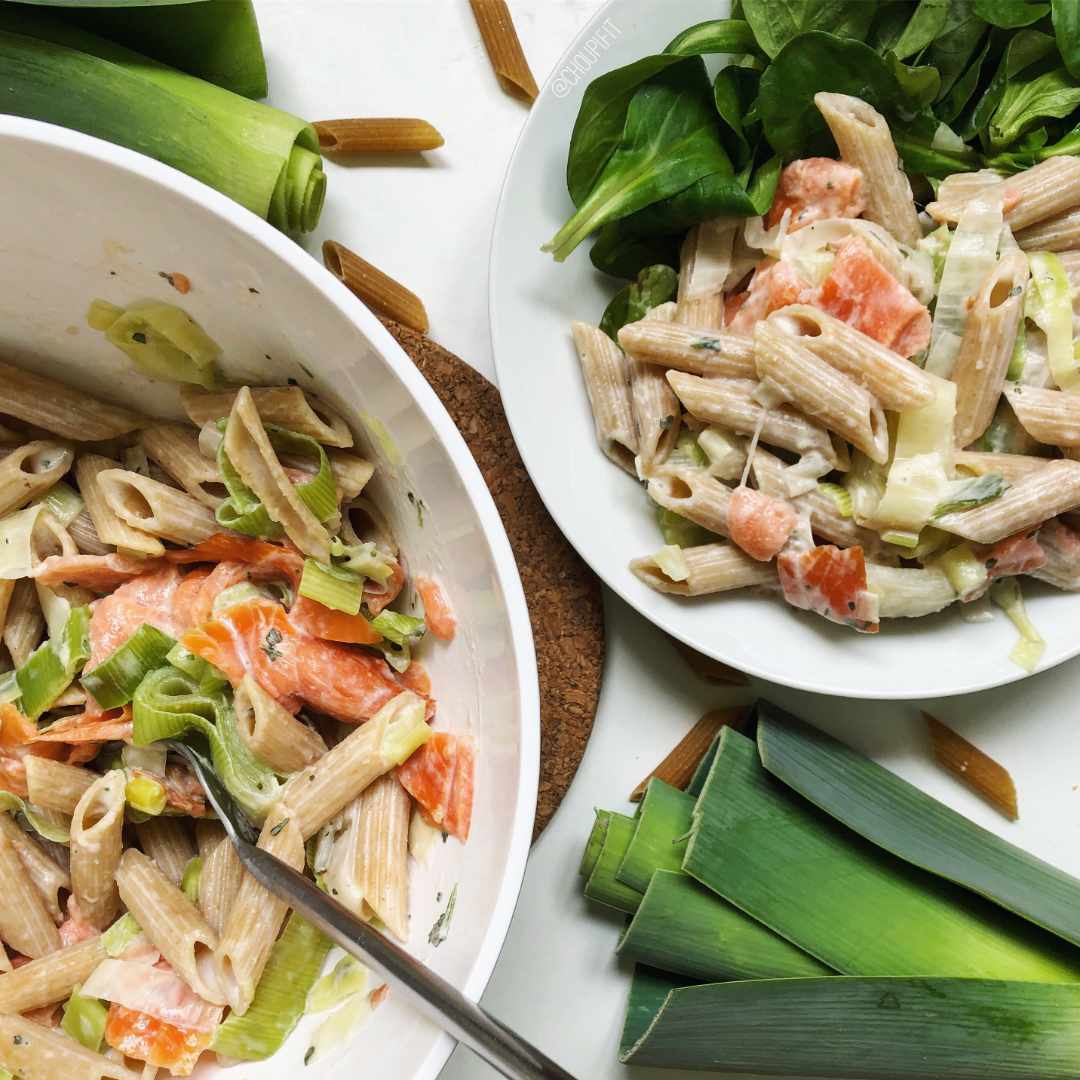 Salade de pâtes light au saumon fumé Sainplement Healthy