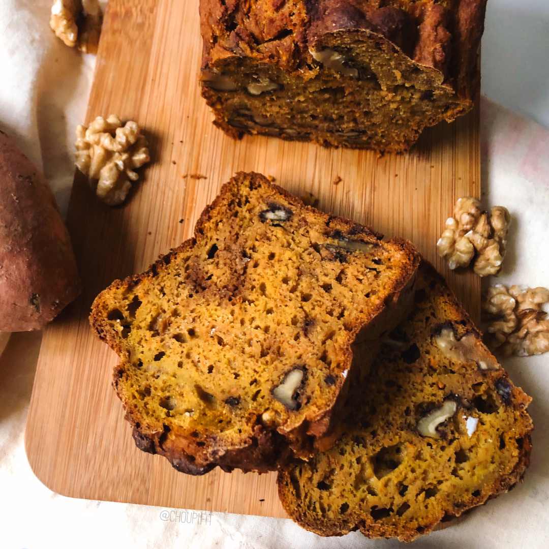 Cake salé à la patate douce et aux noix Sainplement Healthy blog de