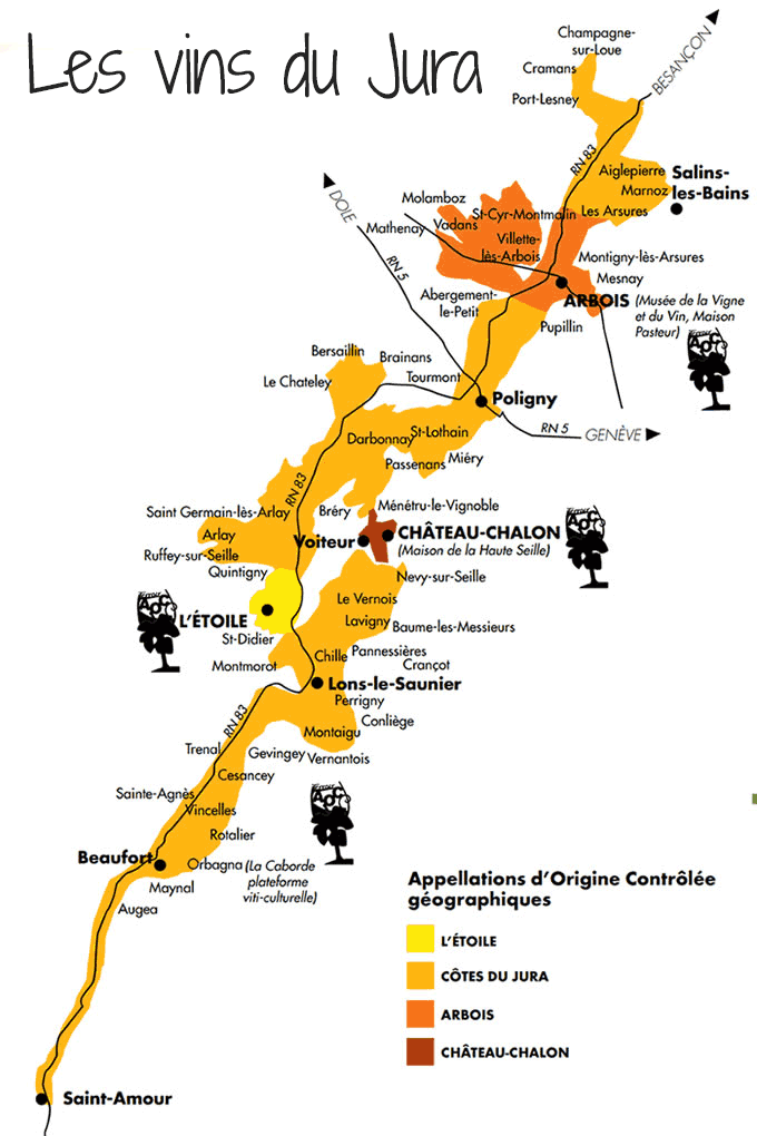 Vignoble Du Jura Carte The Region Domaine de SaintLoth'