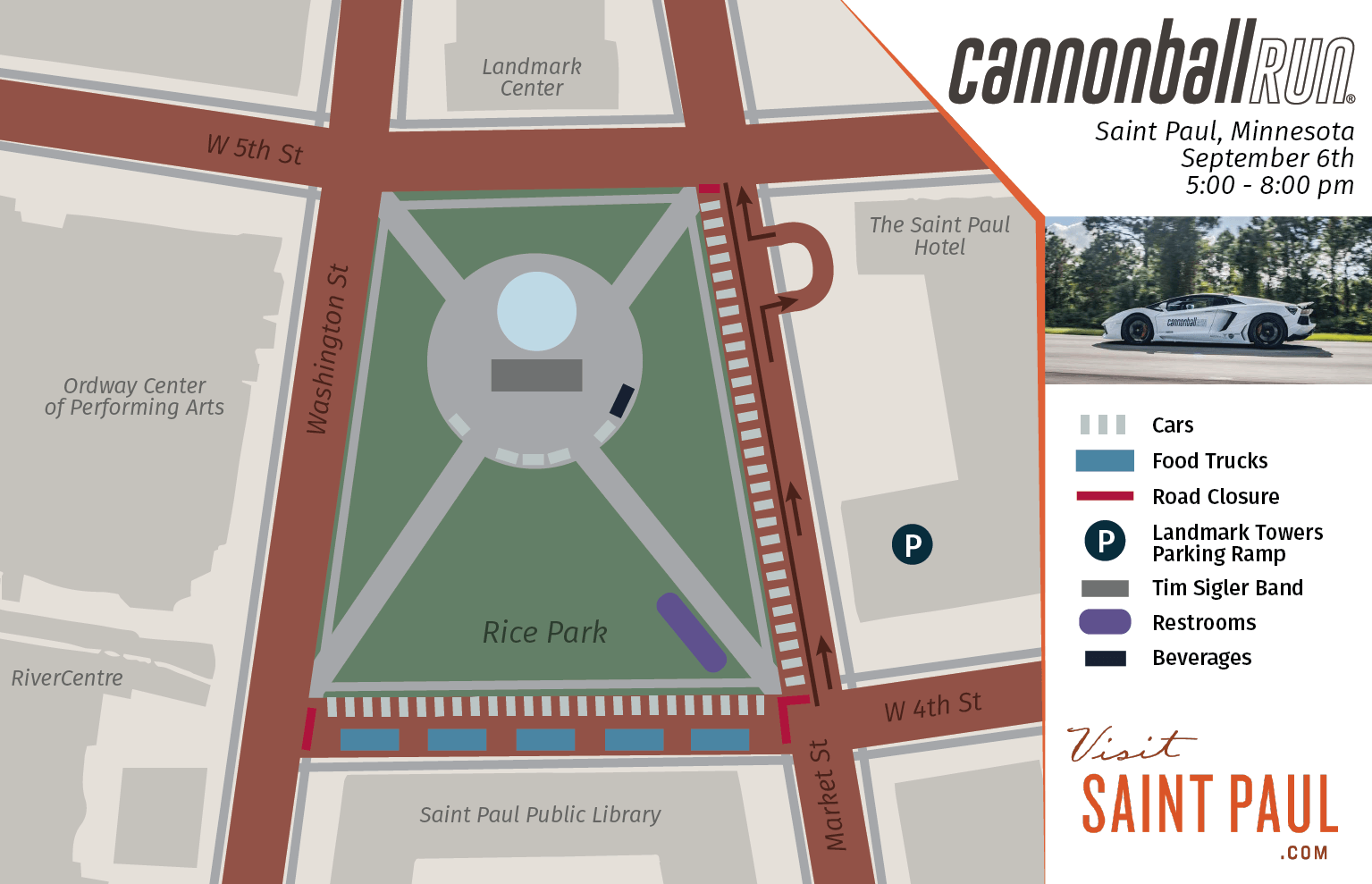Original Cannonball Run Route Map