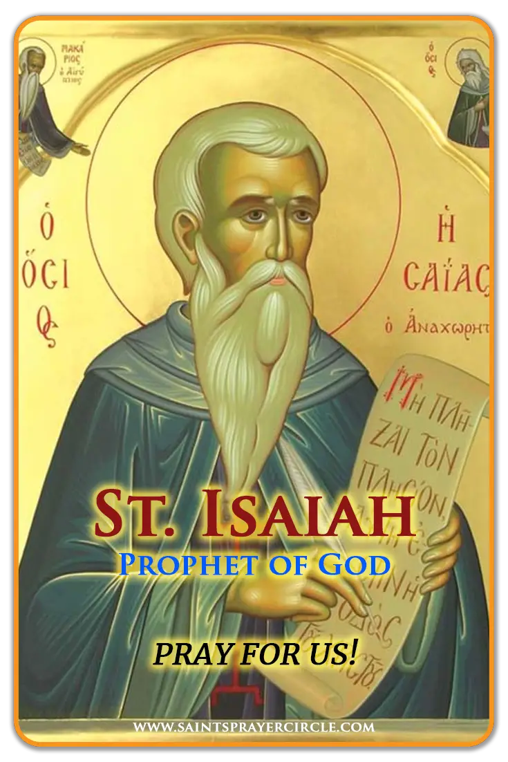 St. Isaiah Making Claims From The Heavenly Insurer St. Benedict