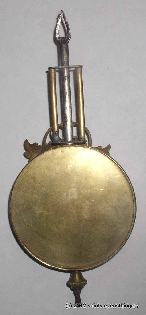 Fancy Antique Gilbert Clock Pendulum Bob & Rod Shelf, Mantel, Kitchen