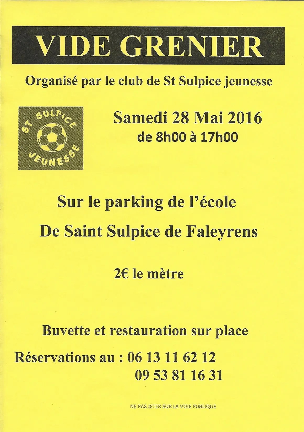 Vide grenier Saint Sulpice de Faleyrens