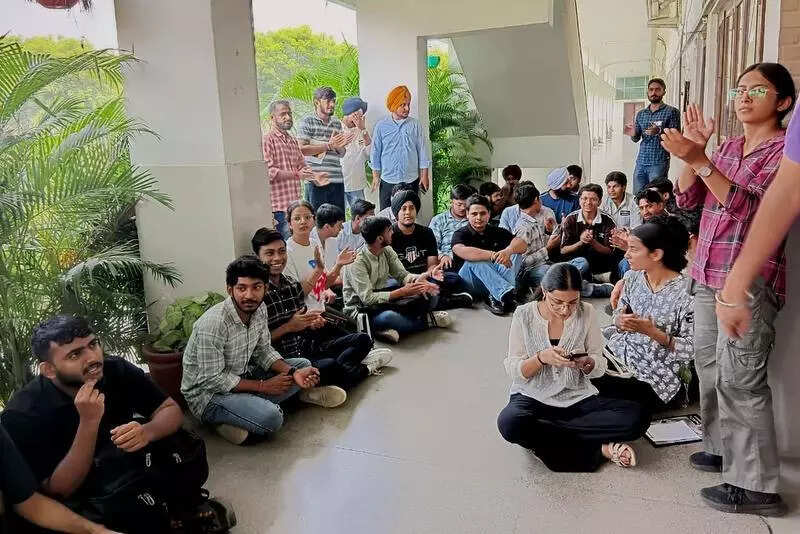 Panjab University students protest over pre-filled affidavits at UICET, ETEducation Panjab University students protest over pre-filled affidavits at UICET, ETEducation
