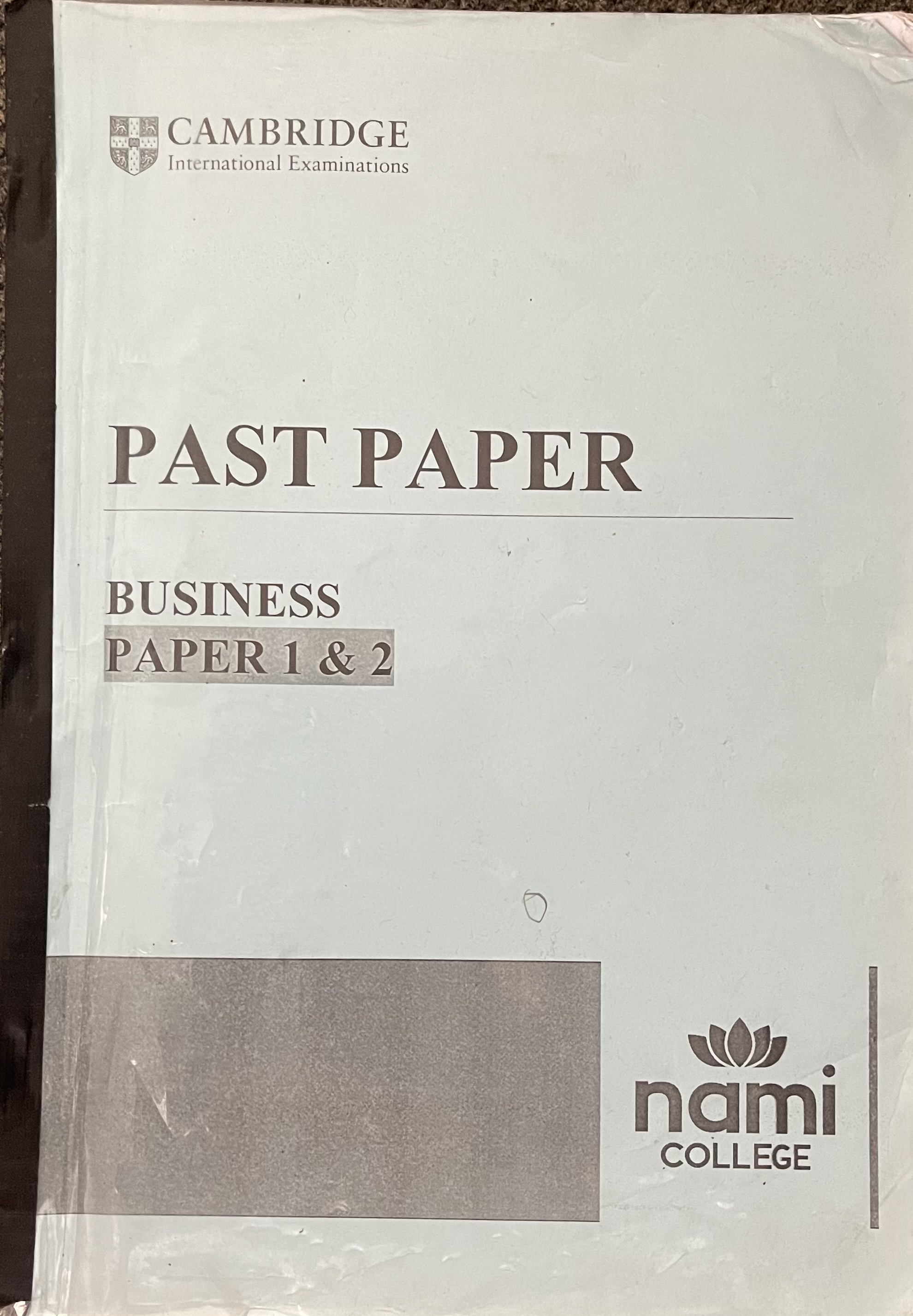 Alevel business past paper 1&2 Sajha Kitab