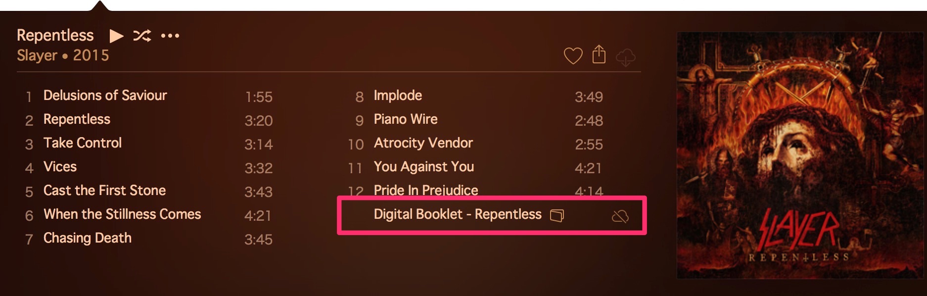 iTunesで購入したアルバムのデジタルブックレットをiPhoneで見る方法 明日死ぬかのように生きる