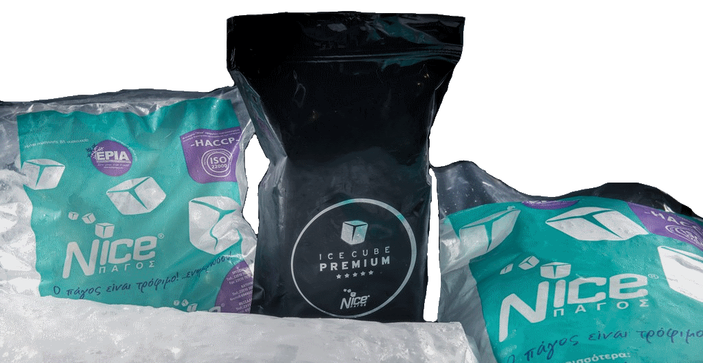 PROFESSIONAL ICE CUBE PRINTED BAGS SAKOS S.A. Production and trade of plastic flexible