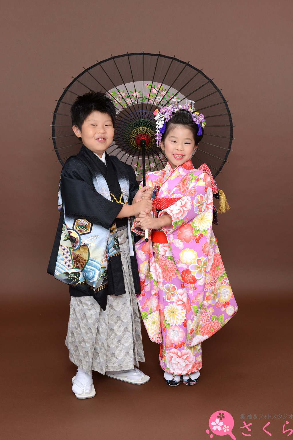 七五三 前撮り 衣装レンタル きょうだい仲良く！！｜振袖＆フォトスタジオさくら
