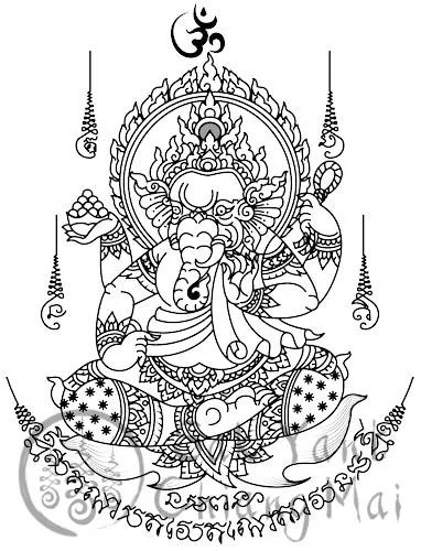 Sak Yant Tattoo Designs And Meanings Of Traditional Thai Tattoos 500_x_382_jpg