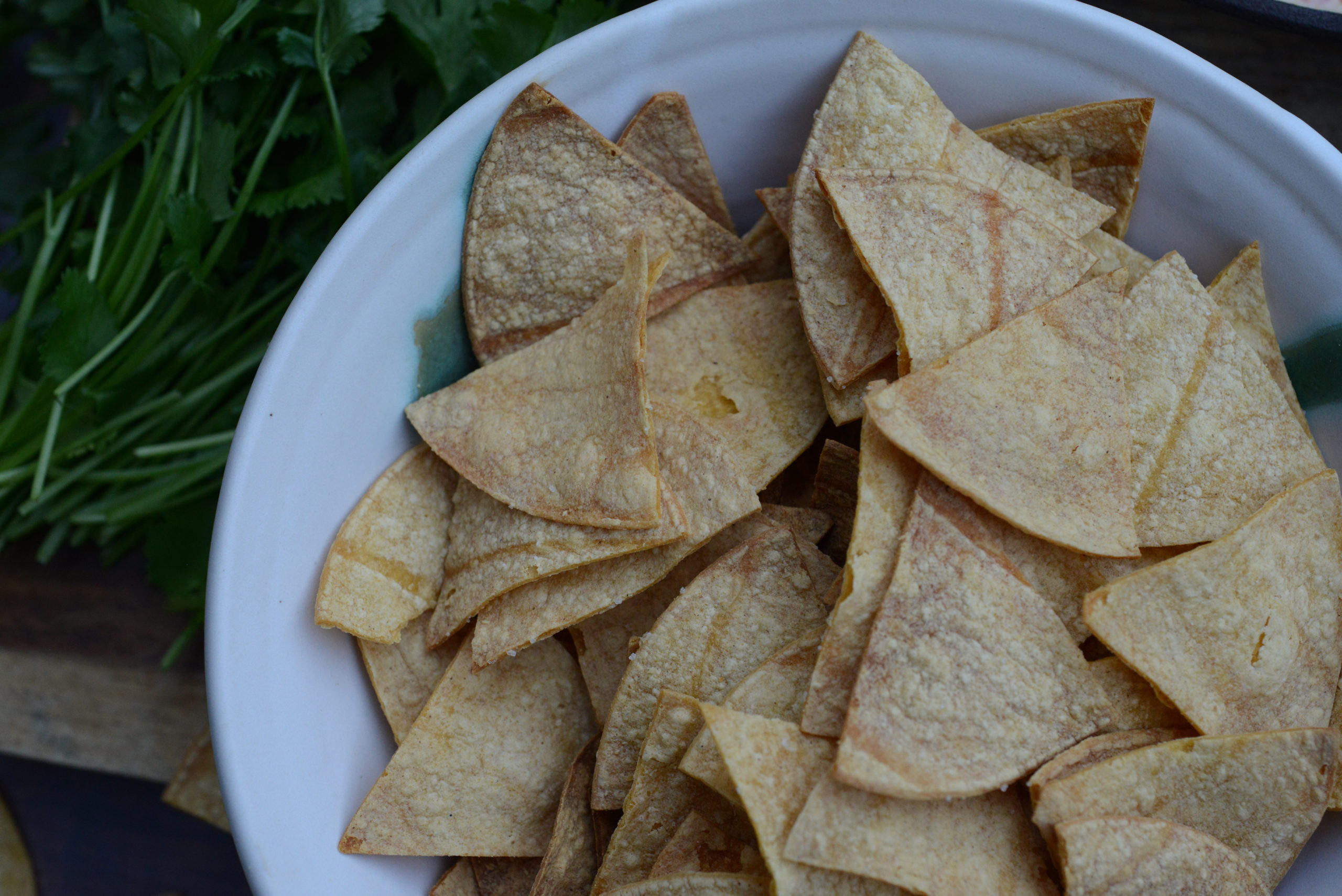 OilFree OvenBaked Tortilla Chips Salad Therapy