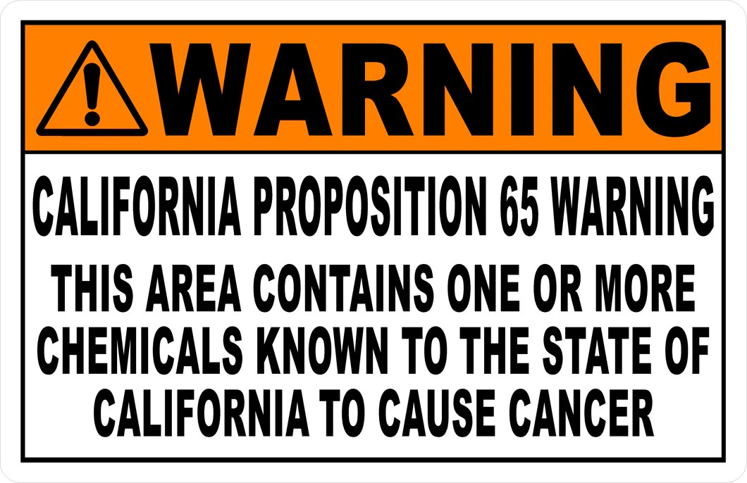 Warning California Proposition 65 Sign Signs by SalaGraphics