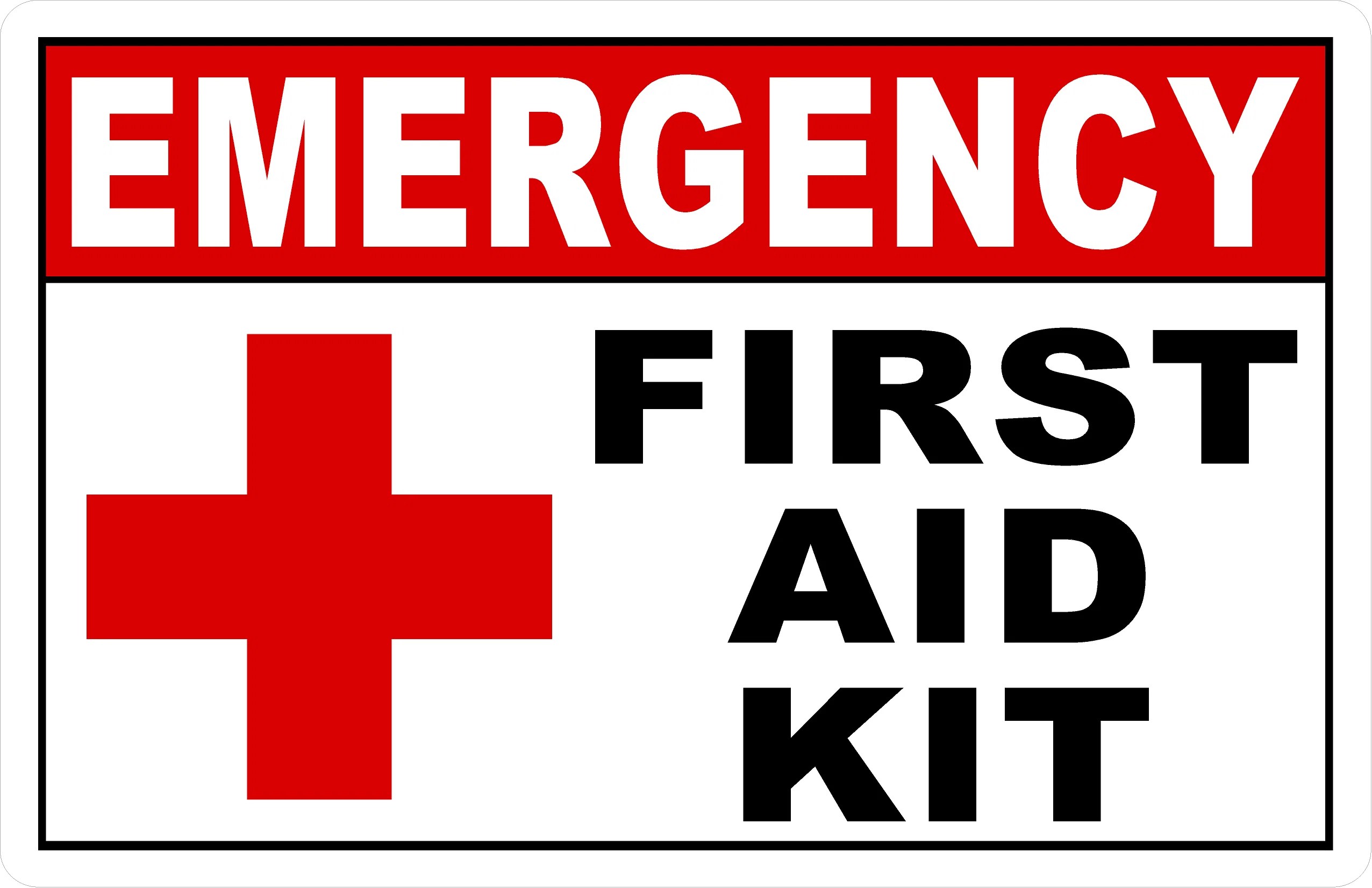 Emergency First Aid Kit Sign Signs by SalaGraphics