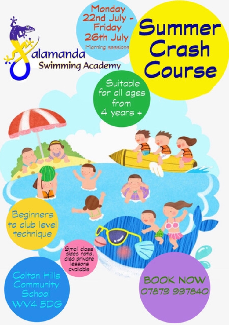 Summer Crash Course Book Now 07879 997840 Salamanda Swimming Academy