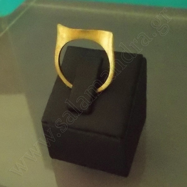 Gold plated sterling silver ring Salamandra