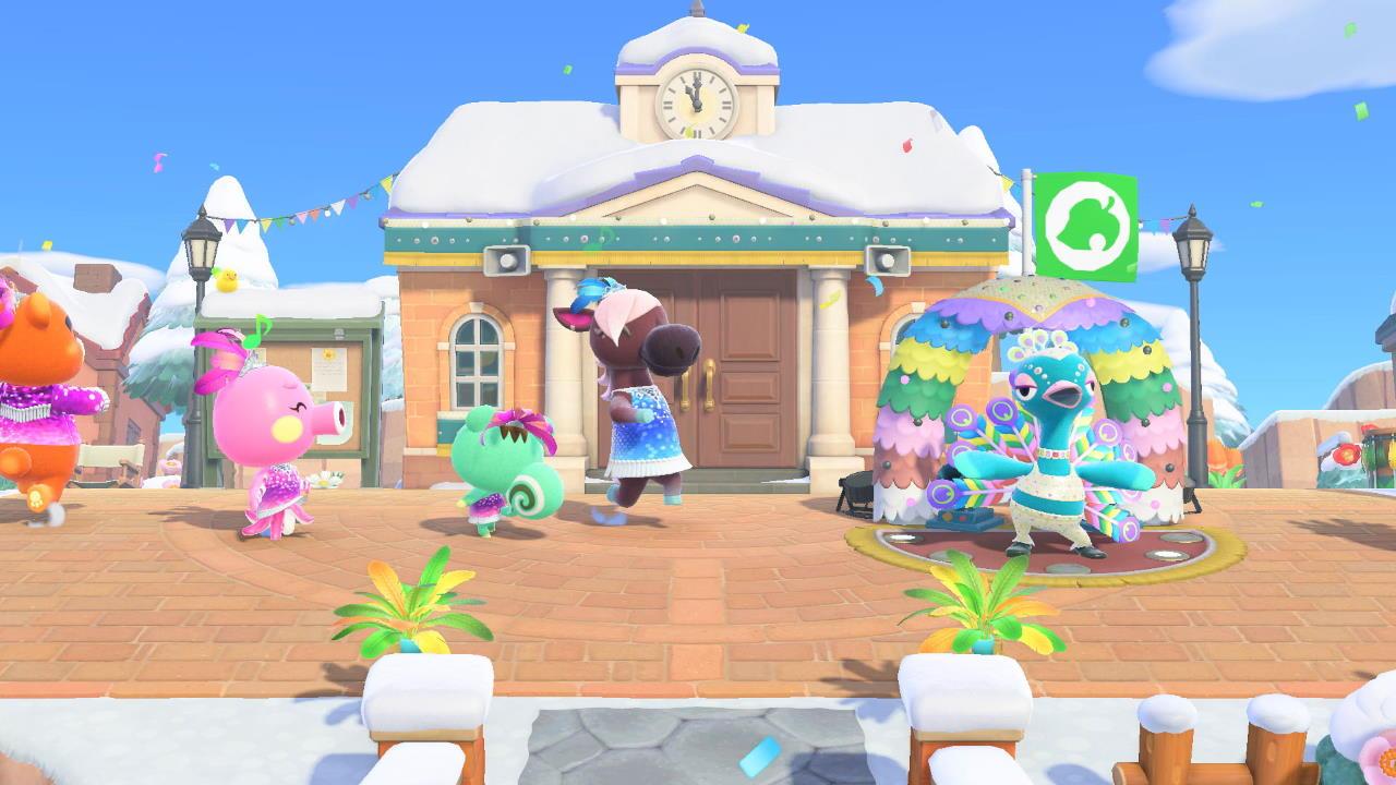 O carnaval chega a Animal Crossing New Horizons Salão de Jogos
