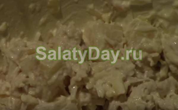 Фото 9: Салат из ананасов с сыром и чесноком. Салат с…