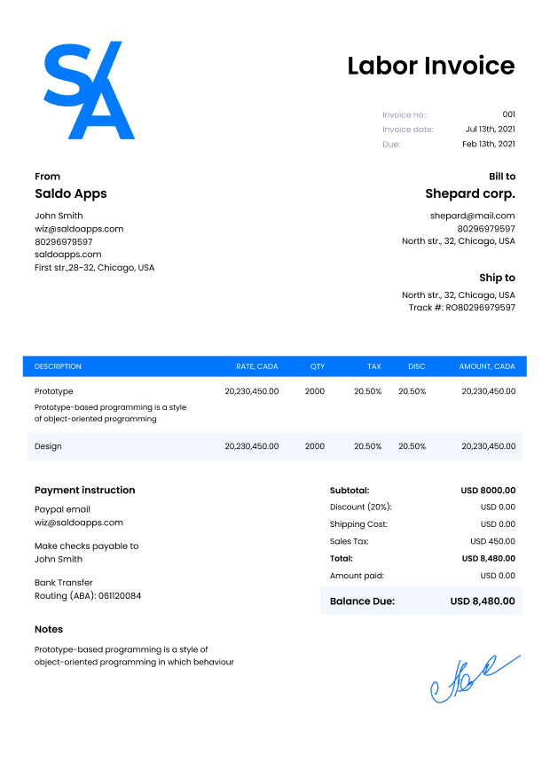 Invoice For Labor Free Sample Labor Invoice I PDF I WORD I EXCEL I Saldoinvoice Invoice For Labor Free Sample Labor Invoice I PDF I WORD I EXCEL I Saldoinvoice