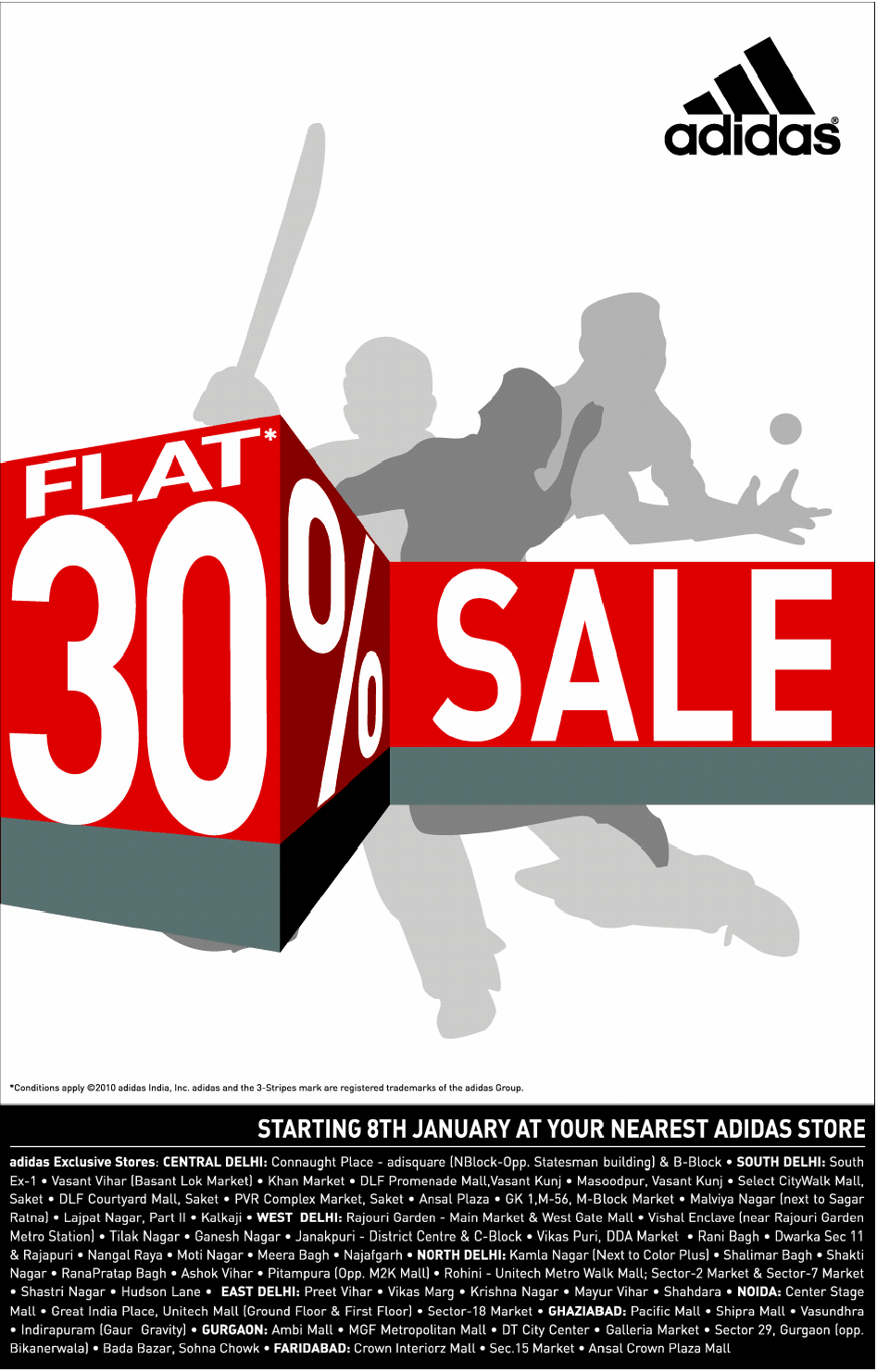 Adidas SALE Flat 30 Off / New Delhi SaleRaja