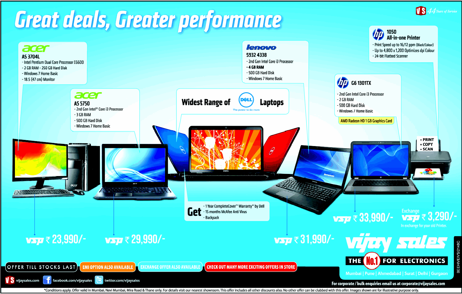 Vijay Sales Offers on Laptops / Mumbai SaleRaja