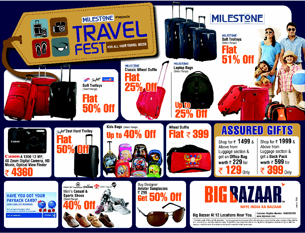 Big Bazaar Travel Fest Assured Gifts / Mumbai, New Delhi, Bangalore