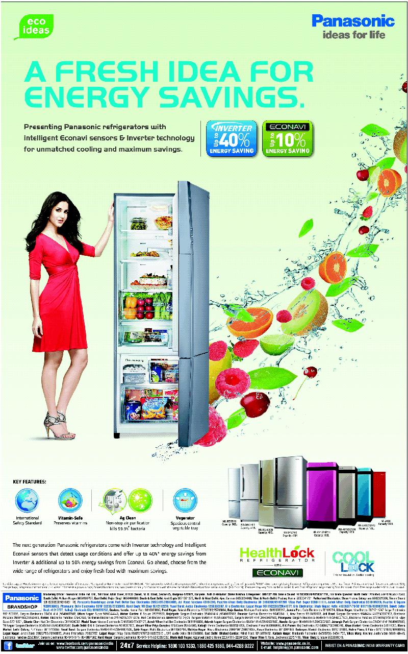 Panasonic Refrigerators Upto 40 Energy Saving / / Mumbai, New Delhi