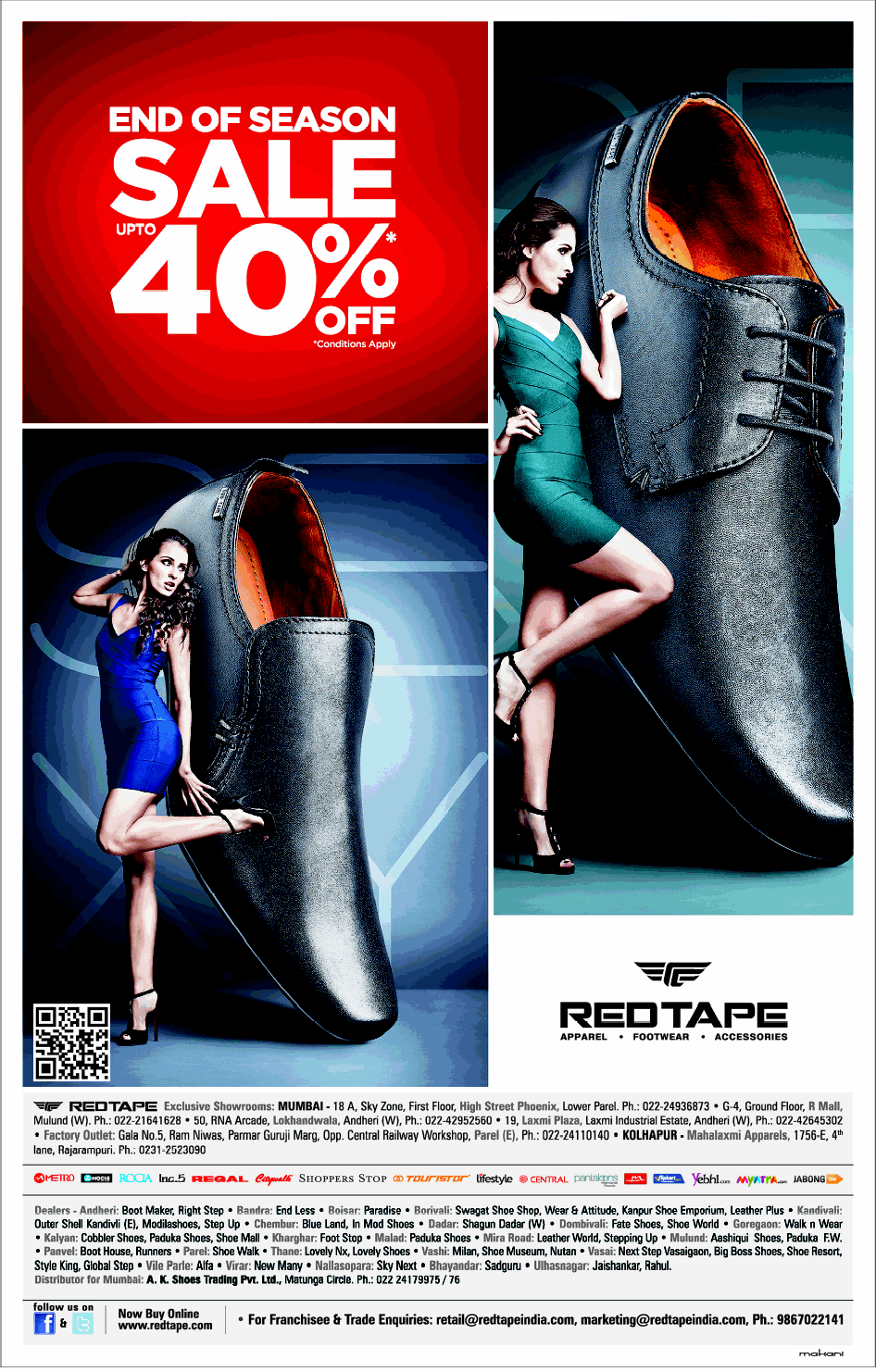 Red Tape Footwear Upto 40 Off / Mumbai SaleRaja