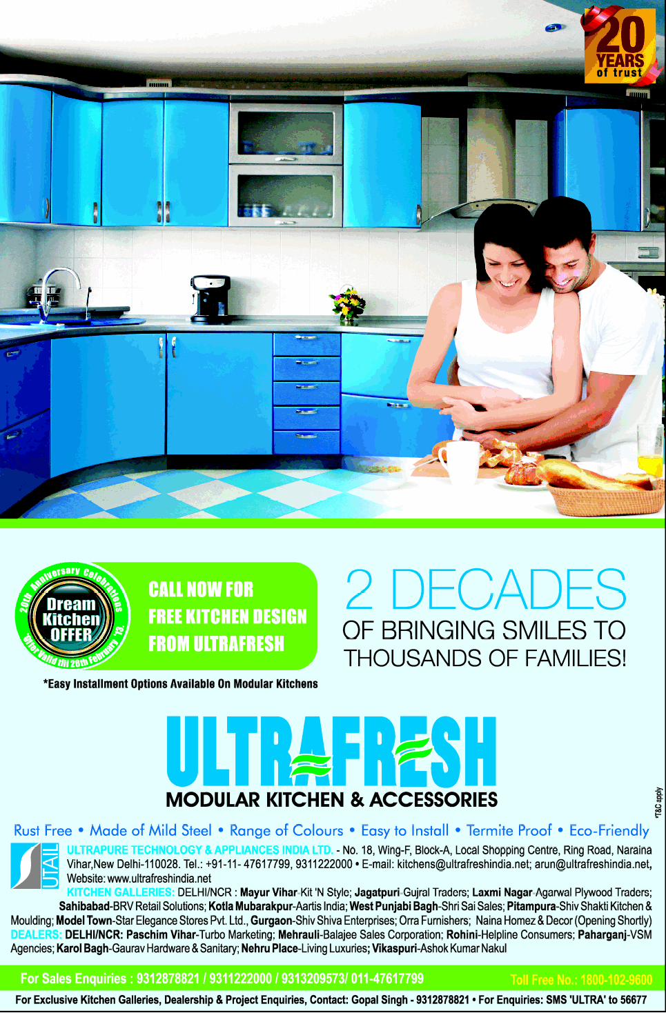 Ultrafresh Modular Kitchen Dream Kitchen Offer / Mumbai, New Delhi