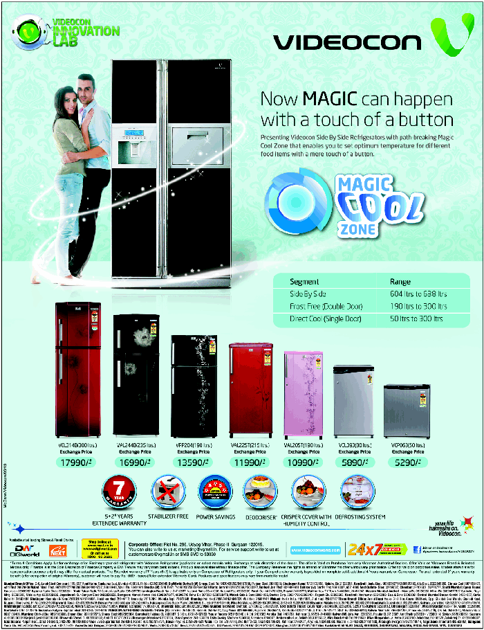 Videocon Offers on Refrigerators / New Delhi, Bangalore SaleRaja