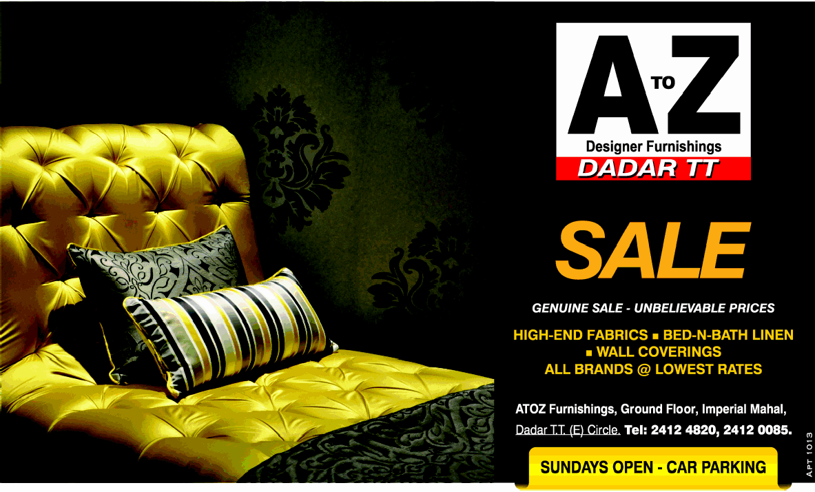 A to Z Designer Furnishings Sale / Mumbai SaleRaja
