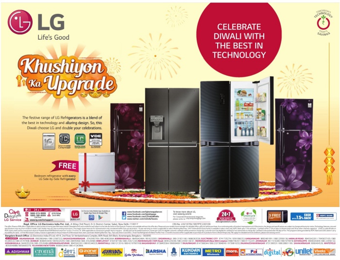 LG Home Appliances Offers on Refrigerators / Mumbai, New Delhi