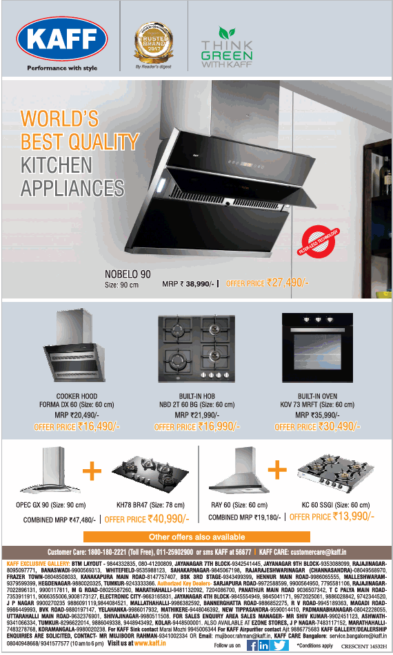 Kaff Appliances Special Offers / Bangalore SaleRaja