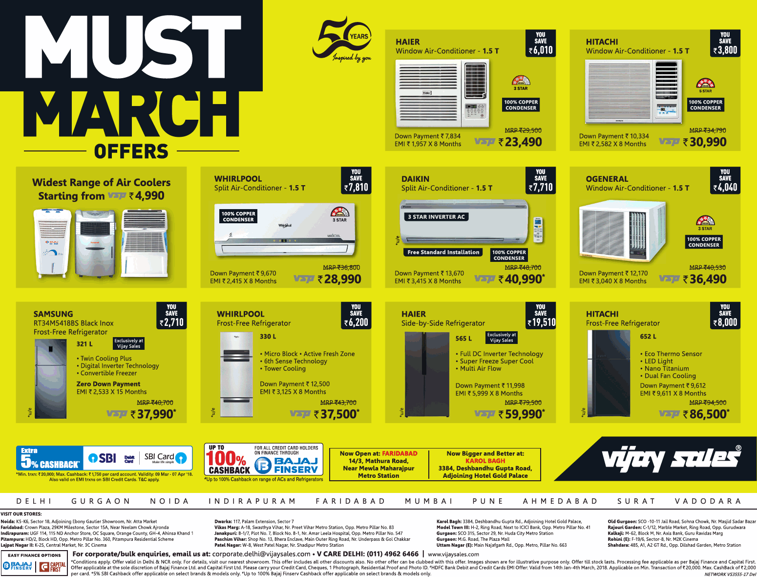 Vijay Sales Offers on Air Conditioners / New Delhi SaleRaja