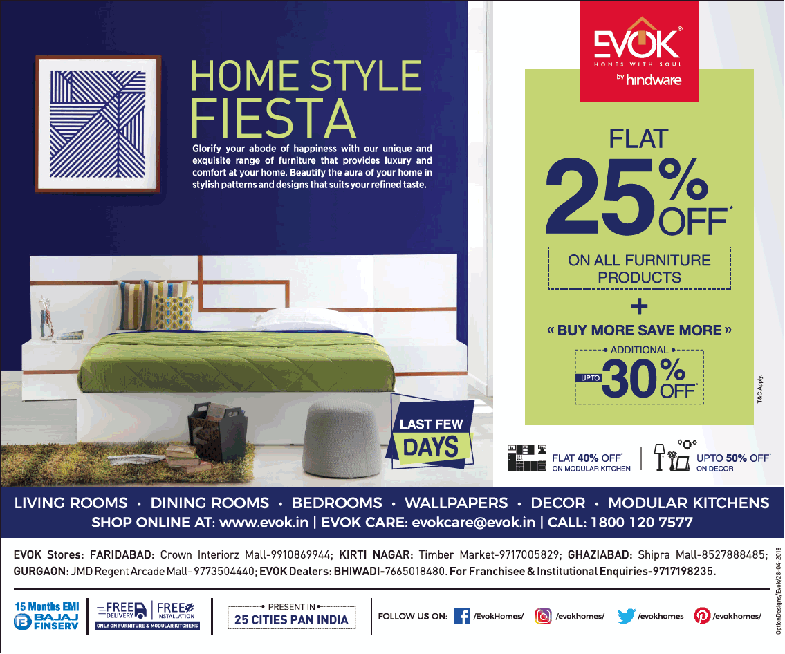 EVOK Furniture Sale / New Delhi SaleRaja