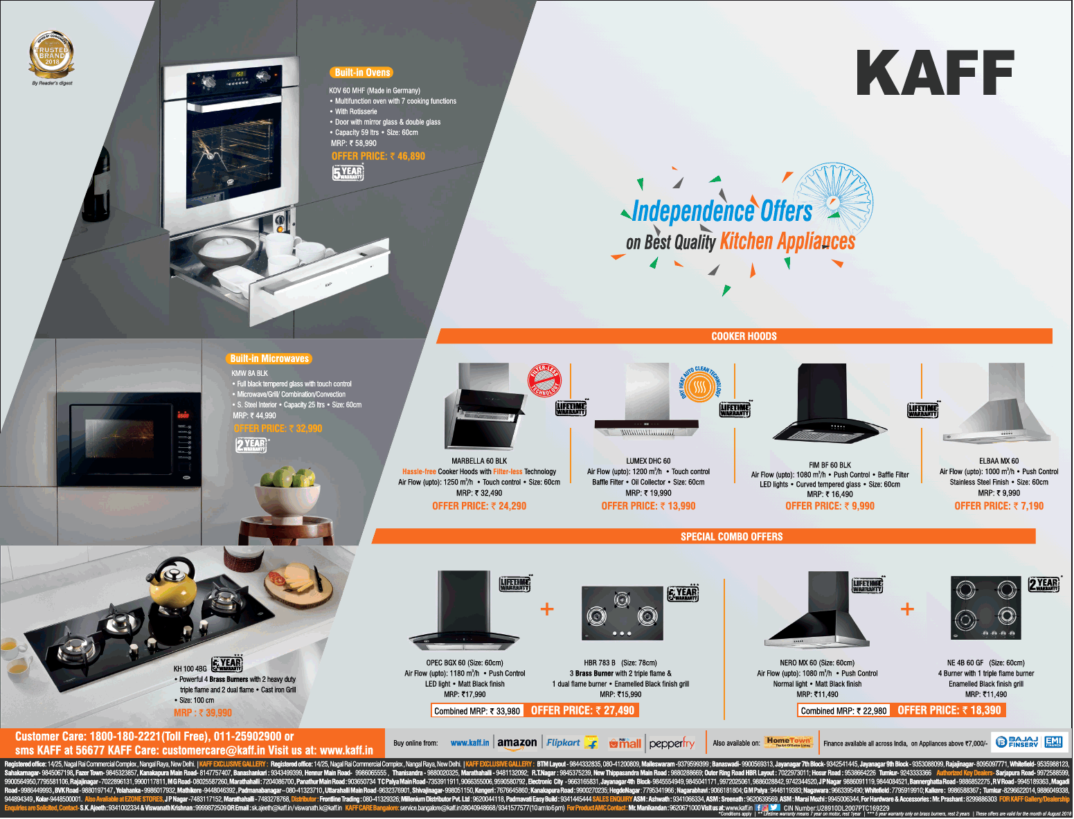 Kaff Appliances Special Offers / Bangalore SaleRaja