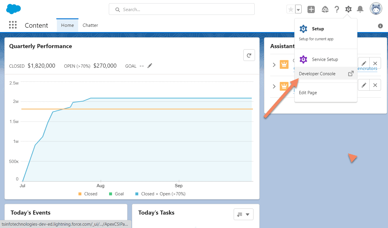 How to Open Developer Console in Salesforce Developer Console