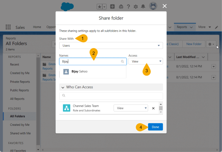How to Share a Report in Salesforce SalesForce FAQs