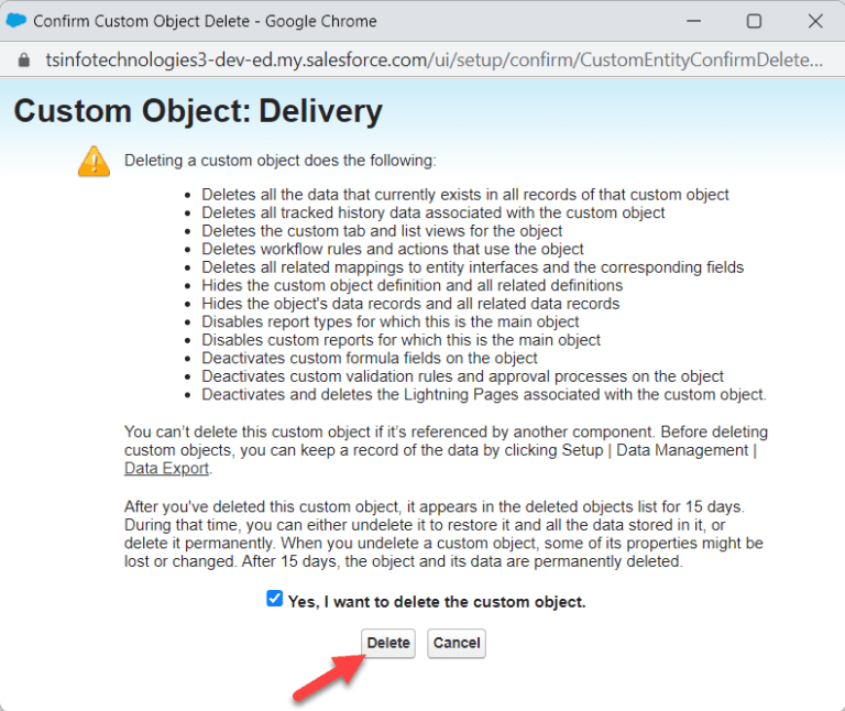 Delete Custom Object Salesforce SalesForce FAQs