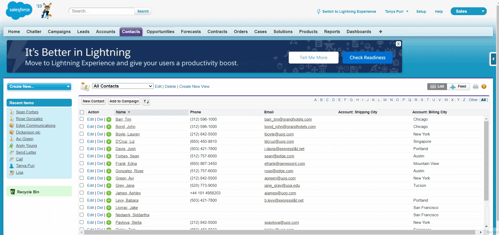 Contact List View Salesforce [Lightning and Classic] SalesForce FAQs