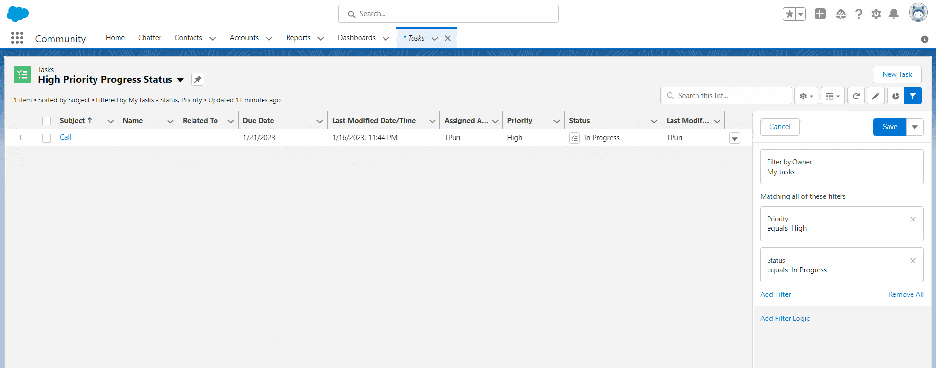How to create tasks list view in Salesforce Lightning SalesForce FAQs
