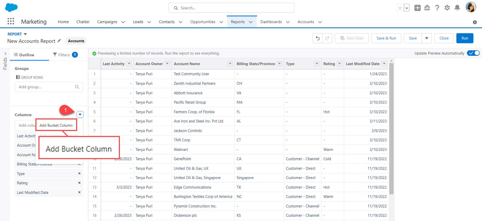 How To Create Bucket Field In Salesforce Report at Penny Crank blog