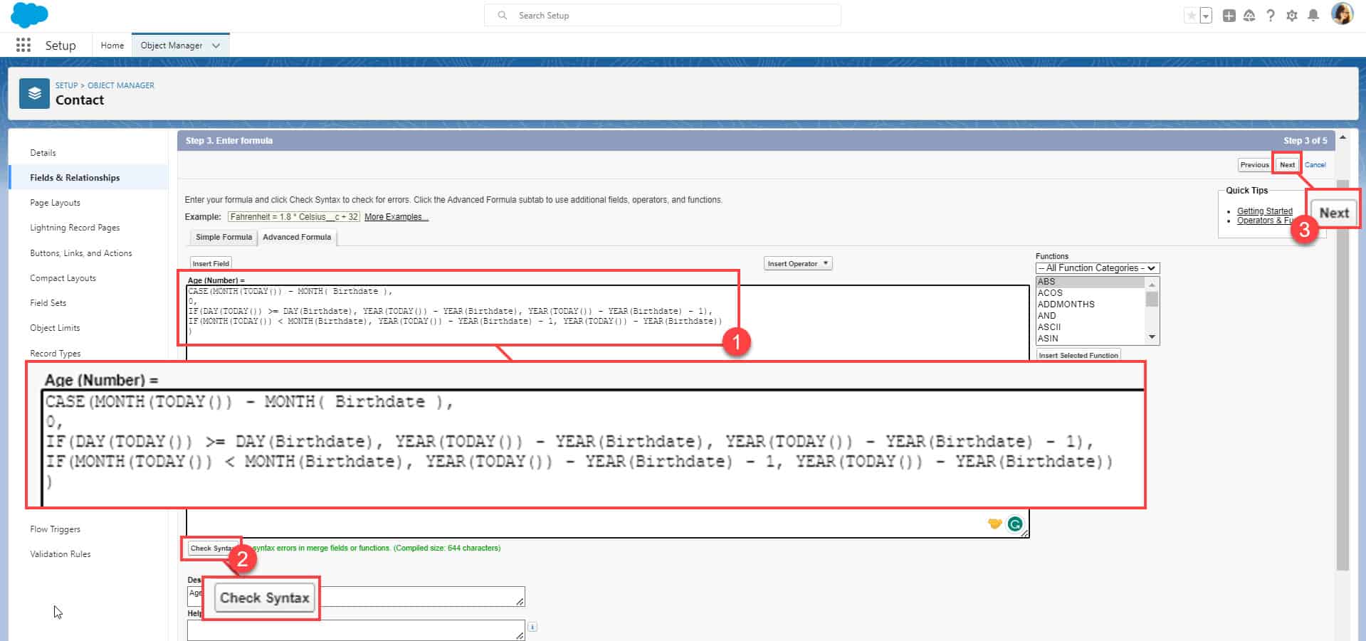 Salesforce Formula Field to Calculate Age SalesForce FAQs