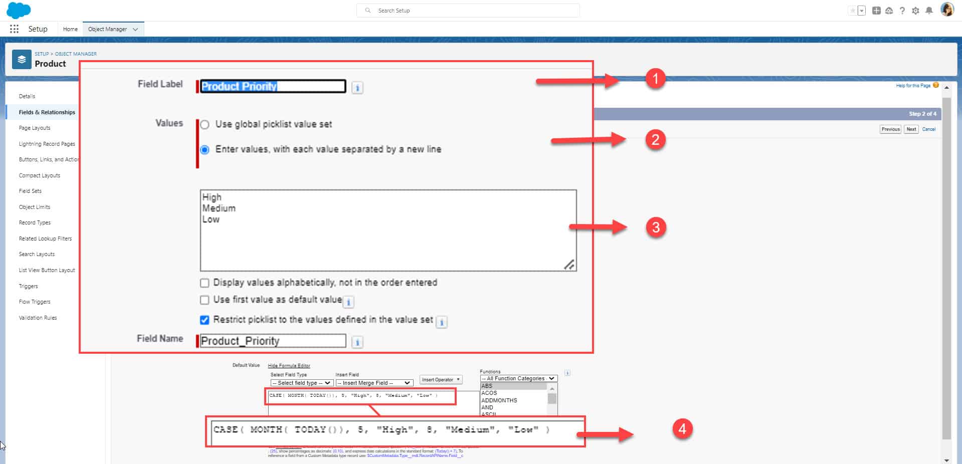 Salesforce Picklist Default Value Formula SalesForce FAQs