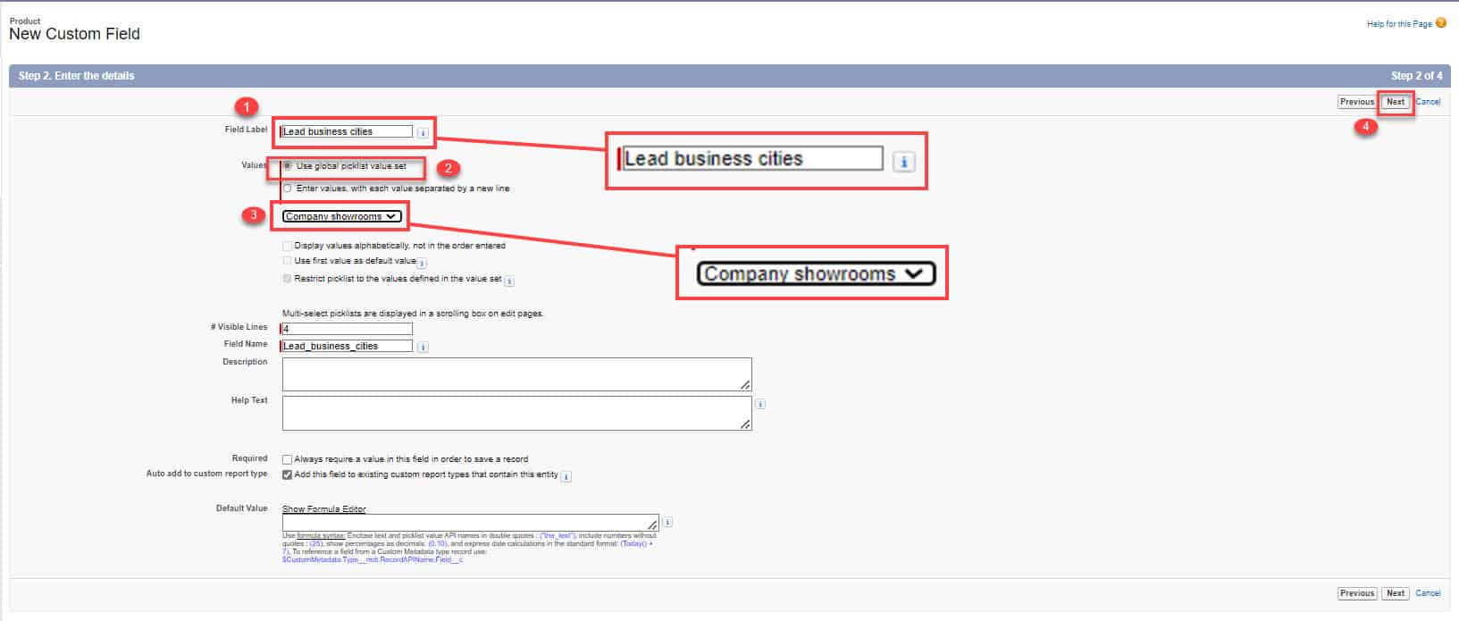 How to use the Global value set in the Picklist multiselect in
