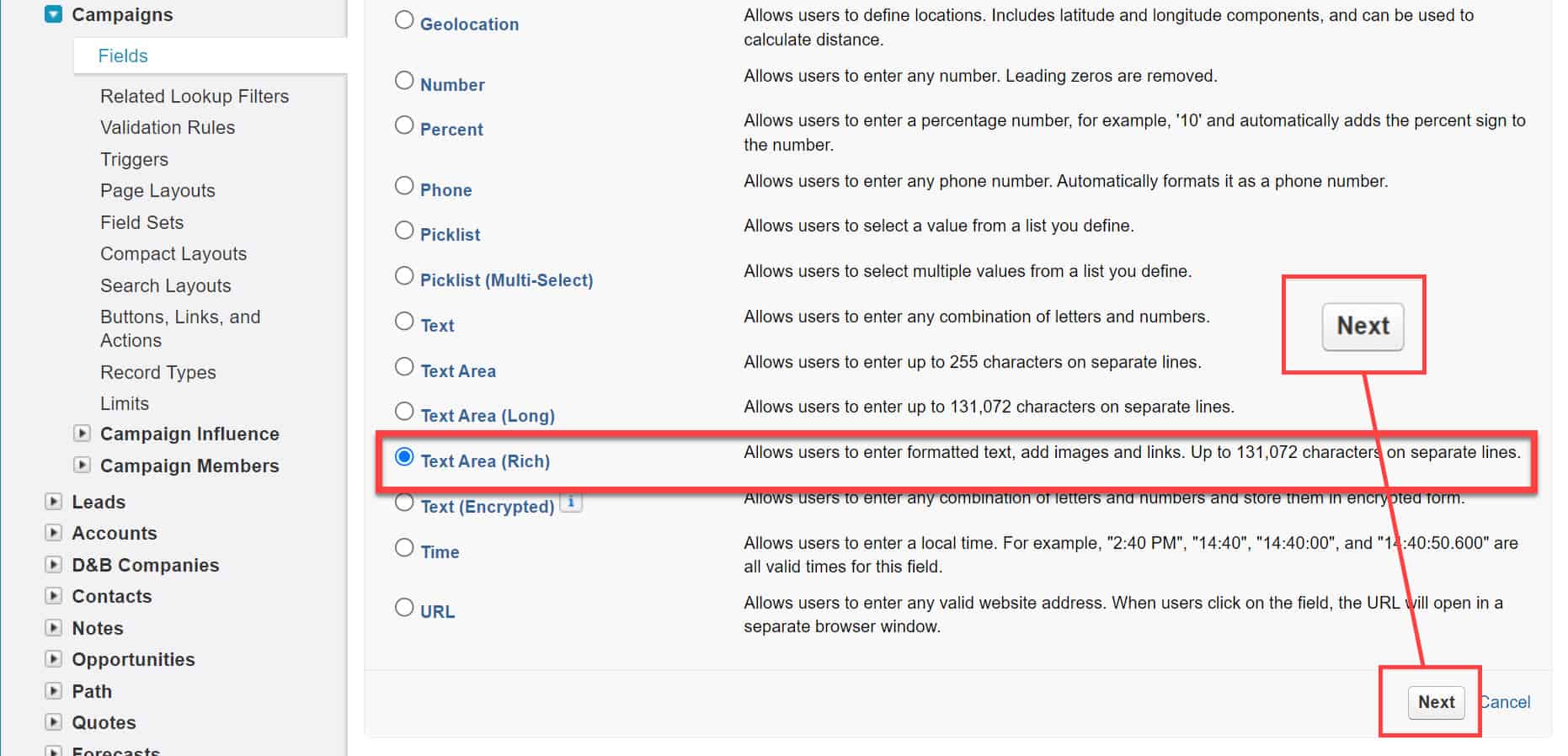 Salesforce Rich Text Field SalesForce FAQs